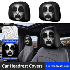 Halloween Grim Reaper Car Headrest Covers Universal Fit Scary Hooded Face