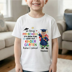 Class of 2026 Personalized Preschool Graduation T-Shirt – Custom Kids Name DIY Graduation Gift