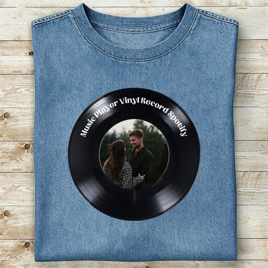Custom Music Player Vinyl Record Spotify T-shirts