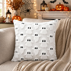 two 18 in ghost throw pillow covers in plush polyester - product photo 2 of 5