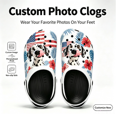 Customizable Hawaiian print slip-on shoes - Personalized photo - A gift for your friend or pet