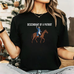 Custom Descendant of a Patriot Shirt: Personalized Revolutionary War Ancestor Tee