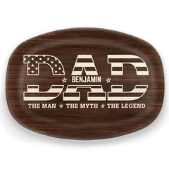 Like The Strength Of An Army - Family Personalized Custom Platter - Father's Day, Gift For Dad, Grandpa