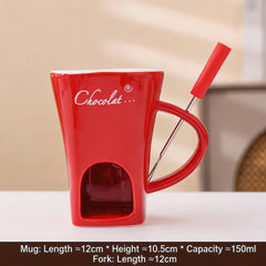 Christmas chocolate melting oven ceramic hot pot cup Microwave oven heated cheese Halloween cup