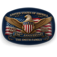 1776-2026 USA 250th Independence Anniversary Bald Eagle Shield Badge, Vintage American Flag Patriotic Sticker