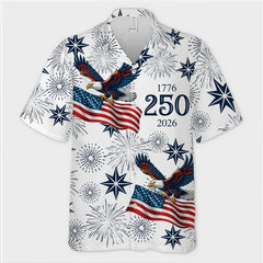 USA 250th Anniversary 1776‑2026 Eagle Flag Firework Shirt