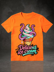 Delicious Ice Cream Tentacle Monster Streetwear Graphic Tee