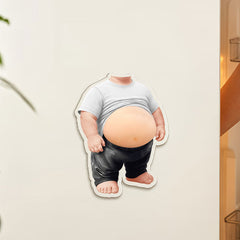 Casual Big Belly Grandpa Novelty Decor Fridge Magnet