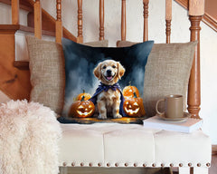 golden retriever halloween throw pillow with insert - product photo 5 of 8