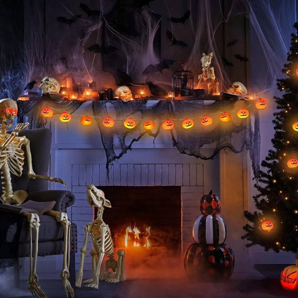 10 ft pumpkin string lights with 20 LEDs - product photo 4 of 7