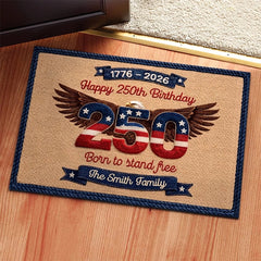 Custom Home Decor Decorative Mat-Personalized America 250th Anniversary Gifts-Courage Wrote Our Story
