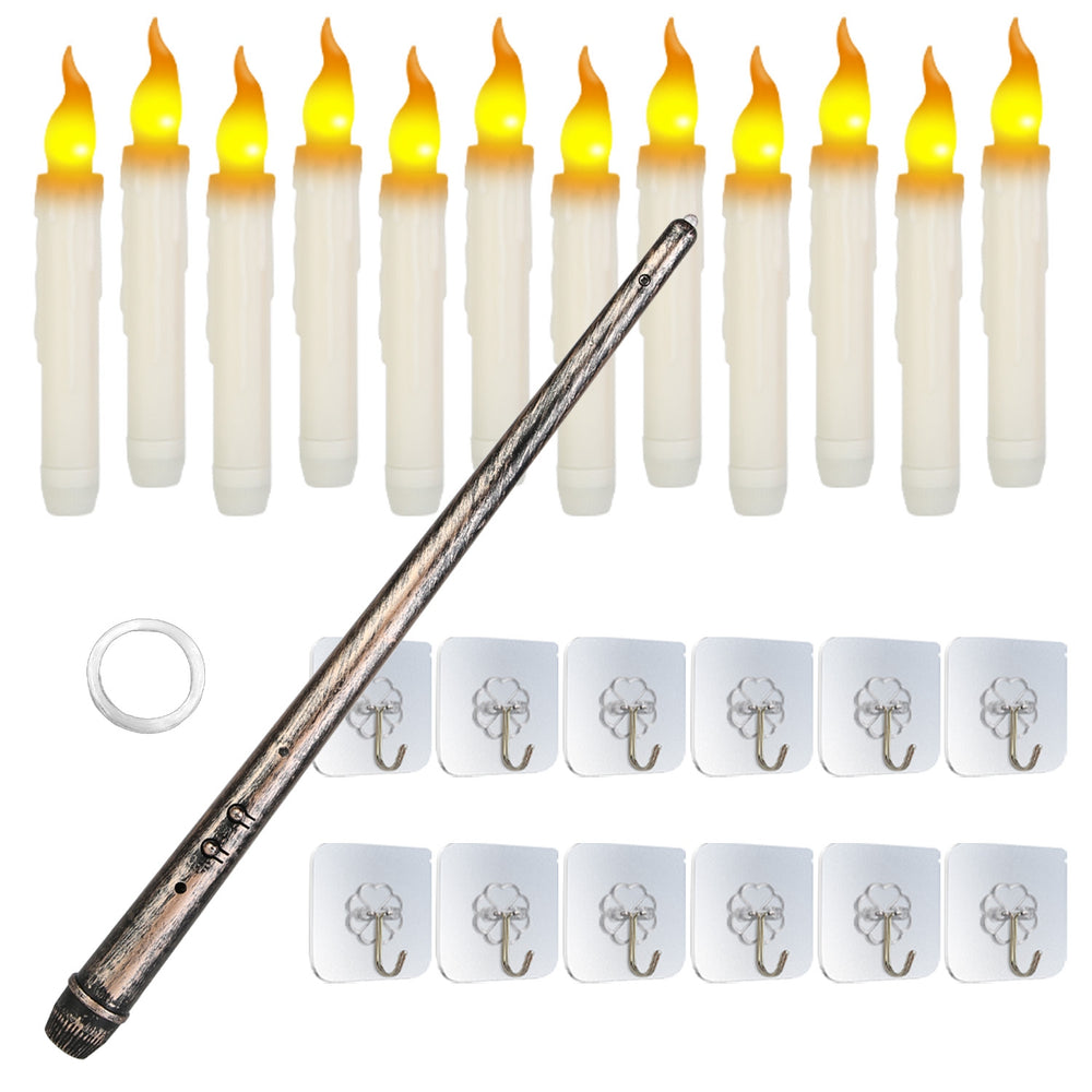 12 flameless floating candles with a magic wand remote - product photo 9 of 10