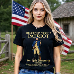 Custom Name Descendant of a Patriot Dark Shirt | Personalized 250 Years USA Sweatshirt | Patriotic Tee