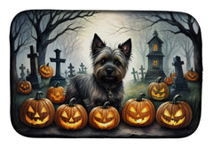 cairn terrier halloween dish drying mat 14 x 22 Inch