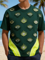 All-Seeing Eye Pattern Graphic T-Shirt