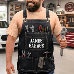 Custom Mechanic T-shirt - Personalized Grilling Gifts For Husband, Son, Grandson, Yourself - Built In The Garage