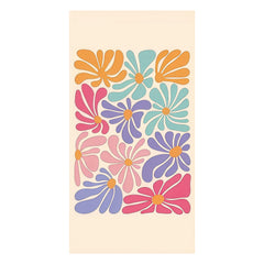 Abstract Boho Floral Matisse-Inspired Beach Towel