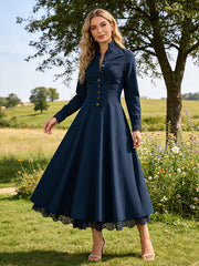 Lightweight Denim Comfortable Long Dress