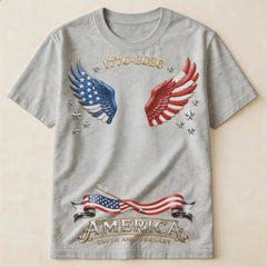 "Wings of Bravery" 250th Anniversary Short-Sleeve Tee (Cats & Dogs)