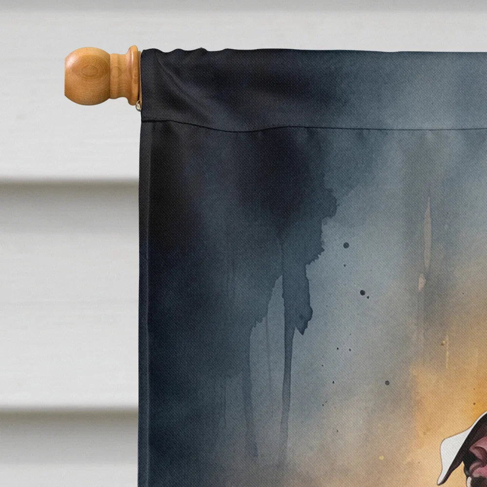 pit bull terrier halloween house flag - product photo 3 of 8