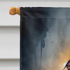 pit bull terrier halloween house flag - product photo 3 of 8