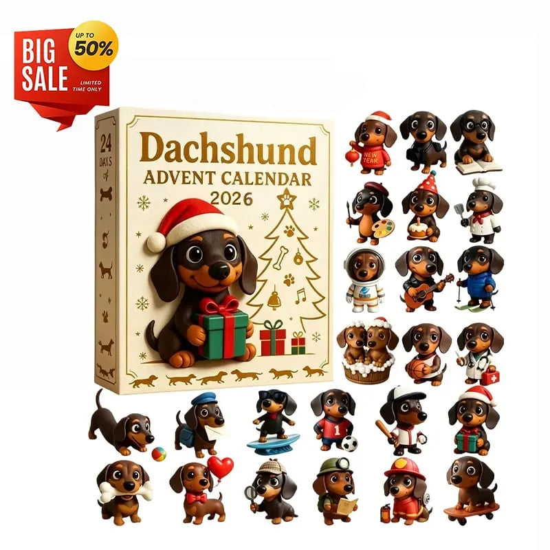 Dachshund pups as wreath decoration