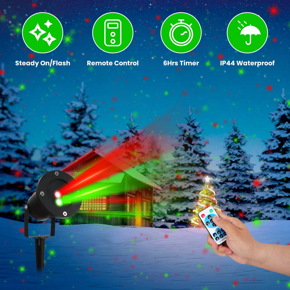 outdoor red and green laser projector light with remote One Size