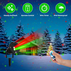 outdoor red and green laser projector light with remote One Size