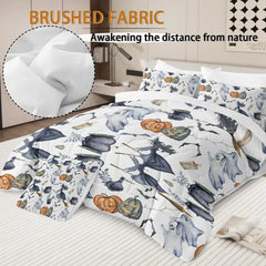 8 piece witch pattern Halloween comforter set - product photo 2 of 6