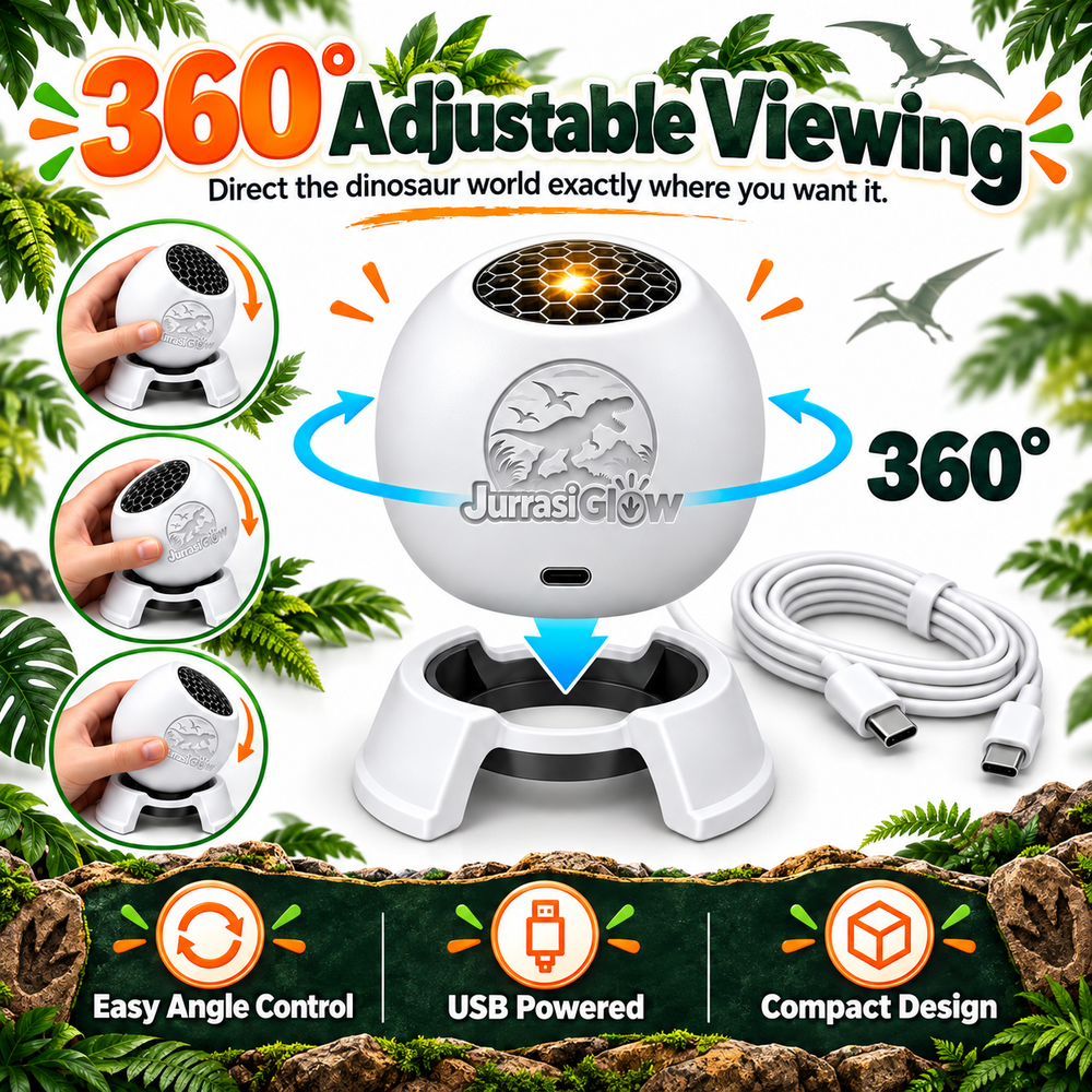 Dinosaur projector kit with 3 film reels USB cable and gift box