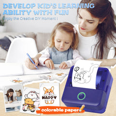 Mini Portable Bluetooth Thermal Printer | Inkless Pocket Sticker & Photo Printer for Notes, Lists & DIY Art