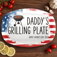 Custom Platter - Personalized Father's Day Birthday Gifts For Dad, Grandpa - Built On Food And Love