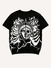 Another side of the Statue of Liberty printed short-sleeved shirt