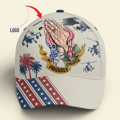 Personalized Veteran "Proudly Served" Name & Rank Baseball Cap