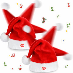 Music Swing Christmas Hat - A fun and playful Christmas knitted hat that sways along with the music, suitable as a party and Christmas joke gift hat