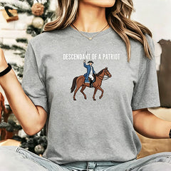 Custom Descendant of a Patriot Shirt: Personalized Revolutionary War Ancestor Tee
