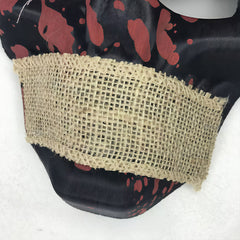 Halloween funny mask for men with blood-stained fabric patches for a half-face party cosplay for horror pranks