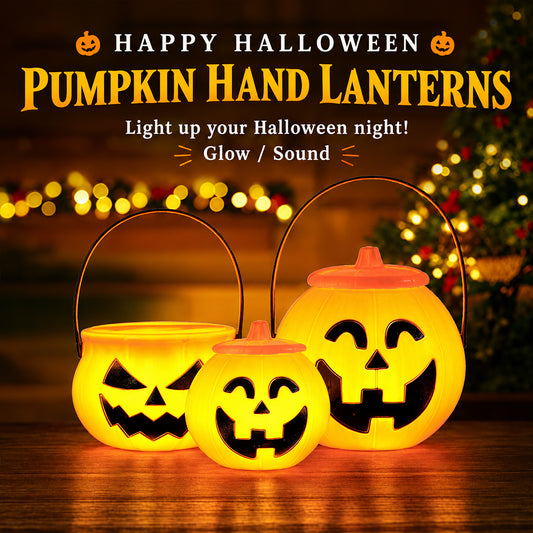 Halloween Portable Pumpkin LED Light - Candy Bucket