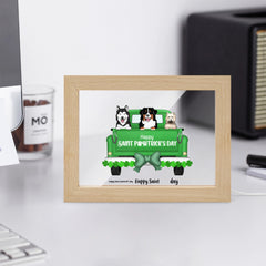 Happy Saint pawtrick's day Wooden Framed