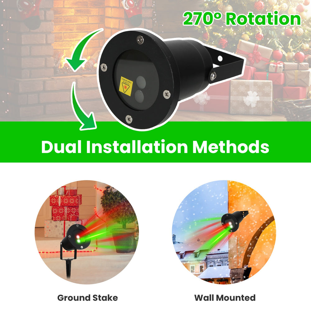 outdoor red and green laser projector light with remote - product photo 6 of 11