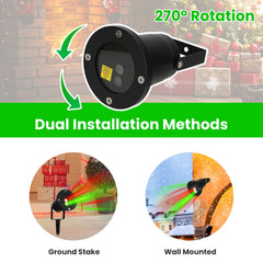 outdoor red and green laser projector light with remote - product photo 6 of 11