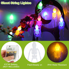 3 set halloween string lights, 50 LEDs on 24 ft - product photo 9 of 10