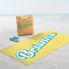 Retro Summer Personalized 30x60 Beach Towel