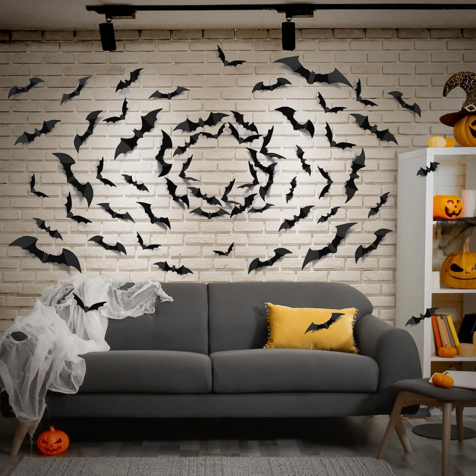 100 piece 3D bat wall stickers - product photo 5 of 6