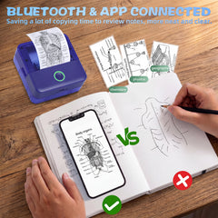Mini Portable Bluetooth Thermal Printer | Inkless Pocket Sticker & Photo Printer for Notes, Lists & DIY Art