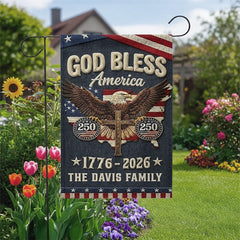 Custom Flag - Personalized America 250th Anniversary Gifts For Mom, Dad, Brother, Sister, Kids - Courage Built Our Future