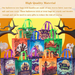 twelve non-woven trick or treat tote bags in twelve designs - product photo 5 of 7