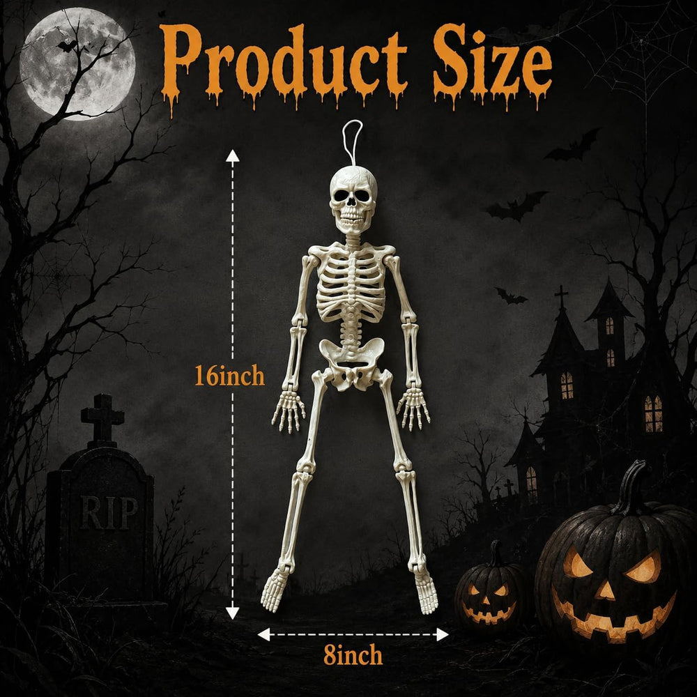 16 in mini hanging skeleton, five per set - product photo 3 of 6