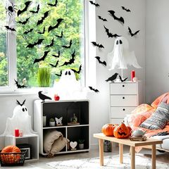 100 piece 3D bat wall stickers - product photo 3 of 6