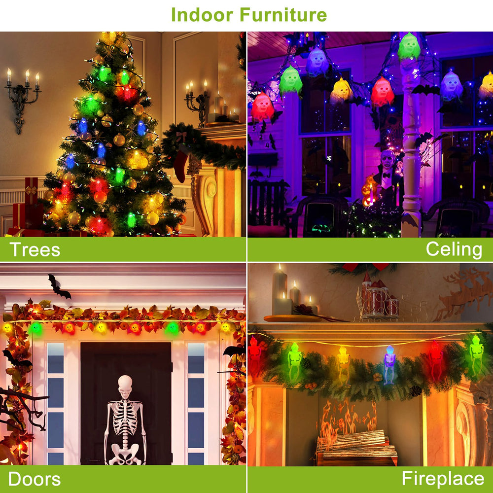 3 set halloween string lights, 50 LEDs on 24 ft - product photo 8 of 10